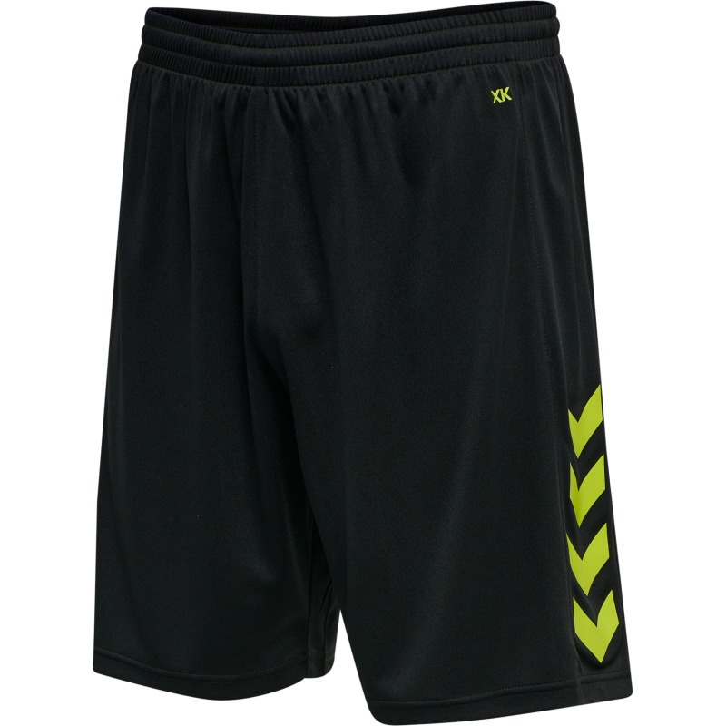 Hummel Hmlcore XK Poly Shorts black/lime popsicle