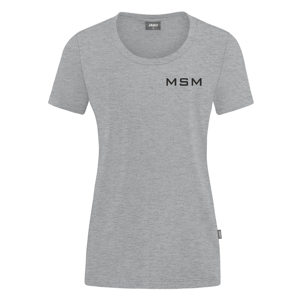 MSM Damen T- Shirt Organic Stretch hellgrau