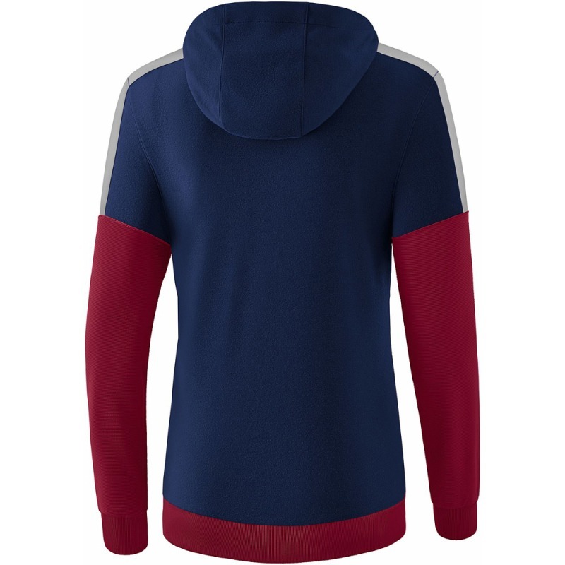 Erima Damen Hoodie Squad blau-rot-grau