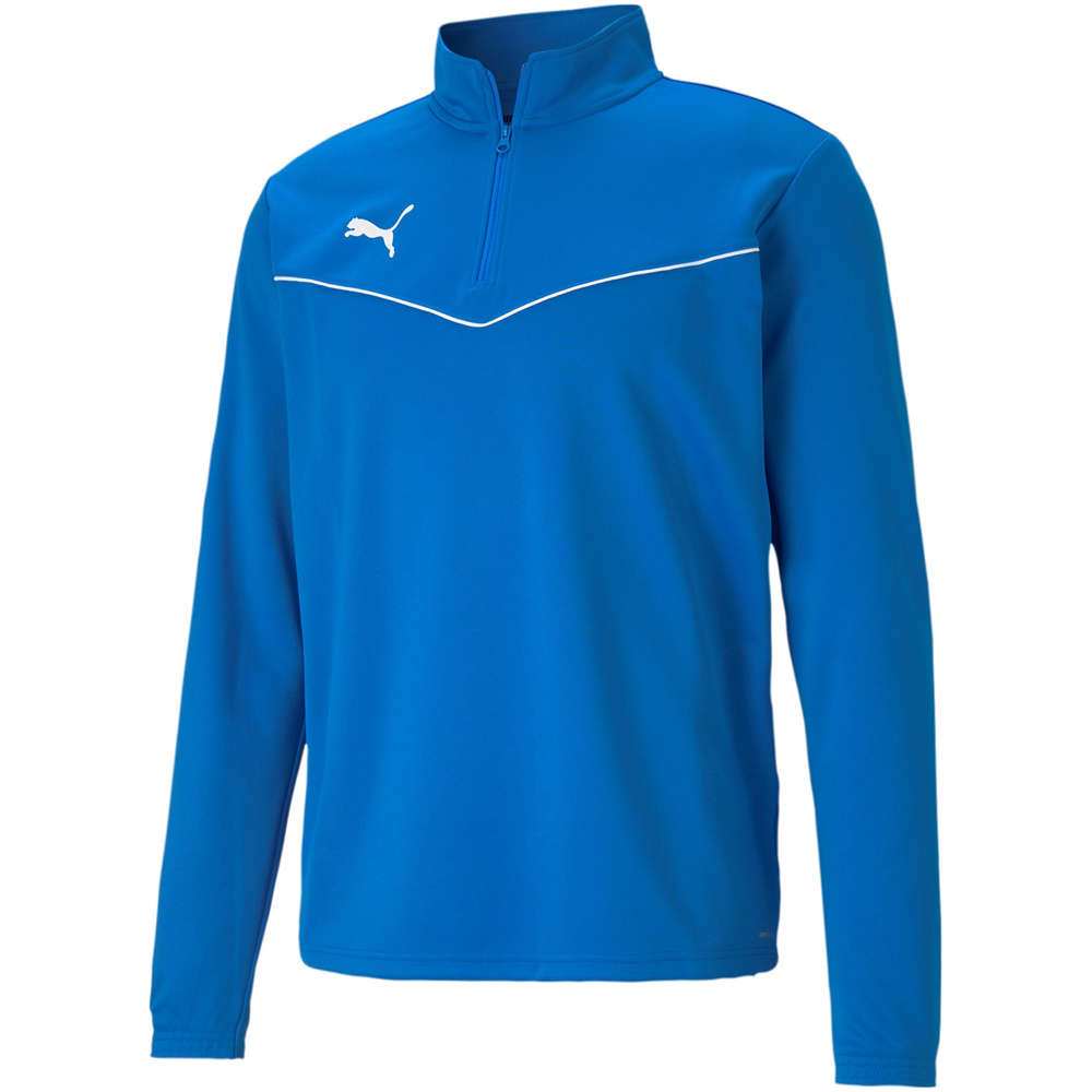 Puma 1/4 Zip Top teamRISE blau-weiß