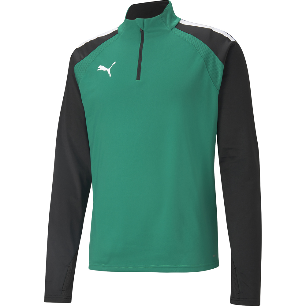 Puma 1/4 Zip Top teamLIGA grün-schwarz