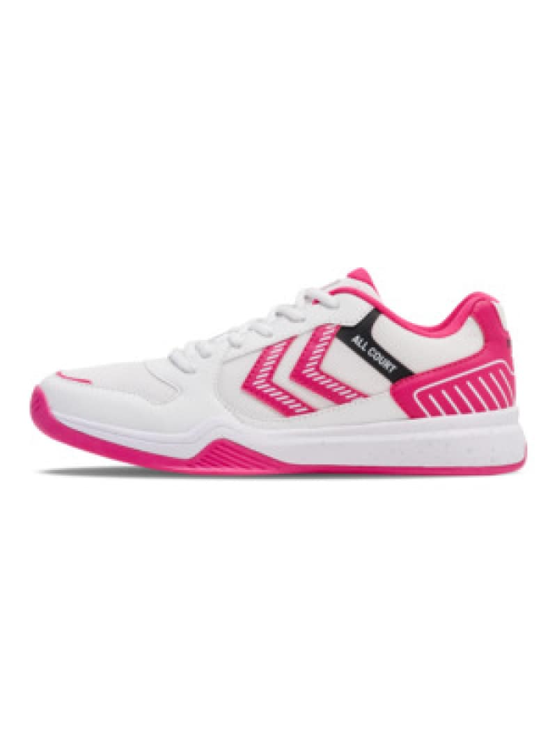 Hummel All Court Handballschuh bright white/raspberry sorbet