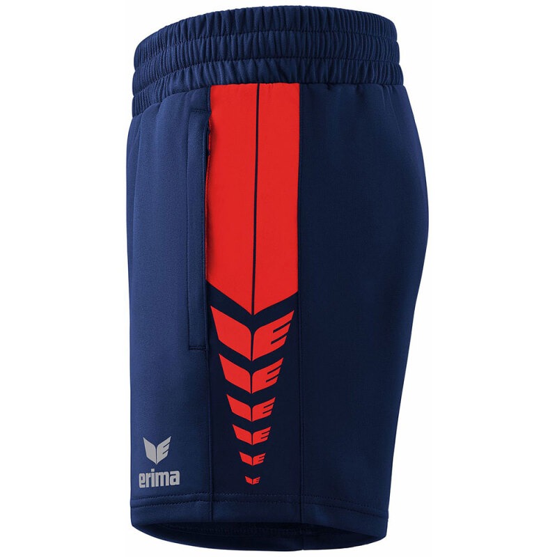 Erima Damen Training Shorts Six Wings blau-rot