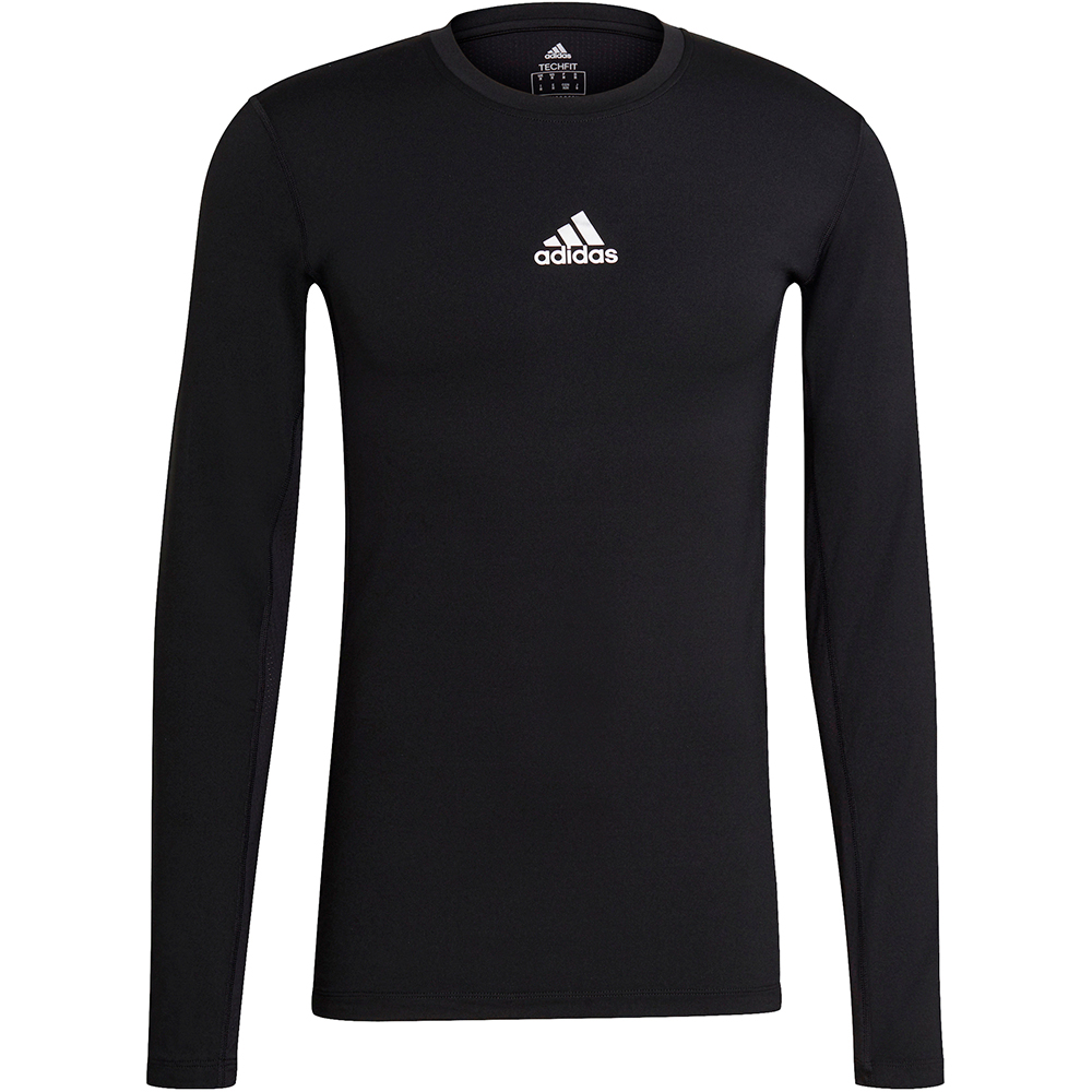 Adidas Herren Langarm Shirt Techfit schwarz