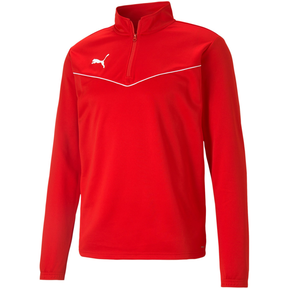 Puma 1/4 Zip Top teamRISE rot-weiß