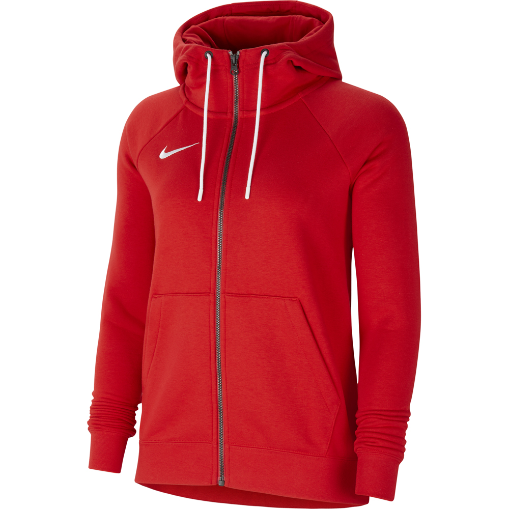 Nike Damen Full Zip Fleece Hoodie Park 20 rot