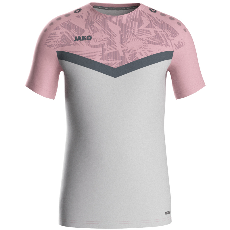 Jako  T-Shirt Iconic soft grey/dusky pink/anthra light