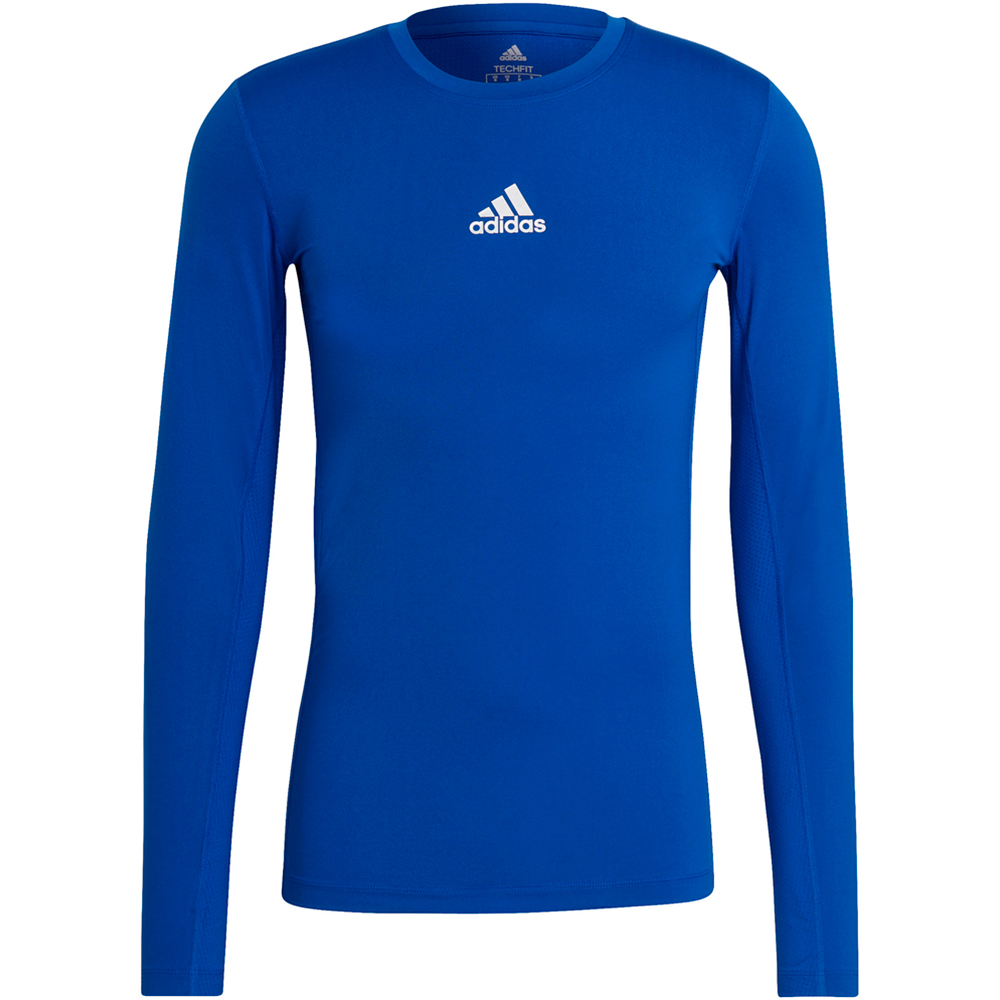 Adidas Herren Langarm Shirt Techfit blau