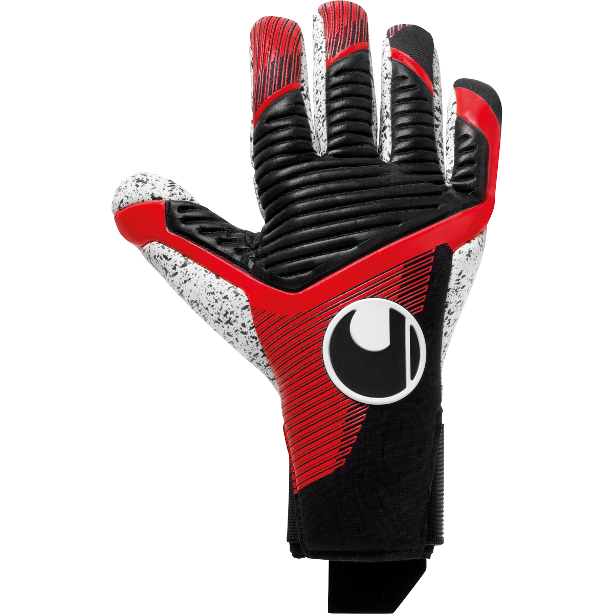 uhlsport Torwarthandschuh Powerline Supergrip+ Finger Surround schwarz/rot/weiß