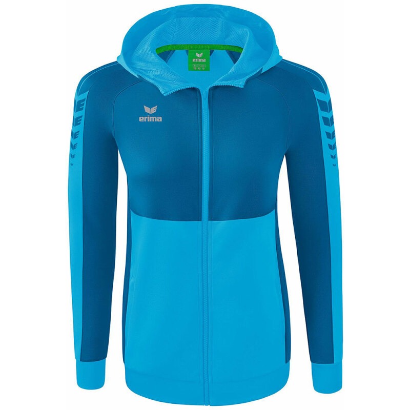 Erima Damen Trainingsjacke mit Kapuze Six Wings blau