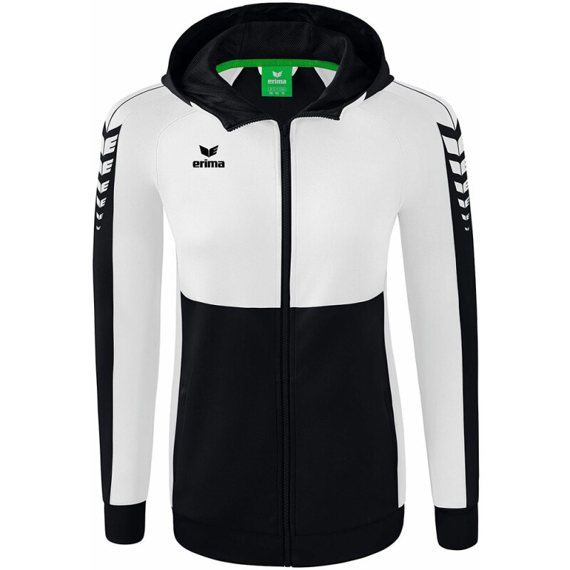 Erima Damen Trainingsjacke mit Kapuze Six Wings schwarz-weiß