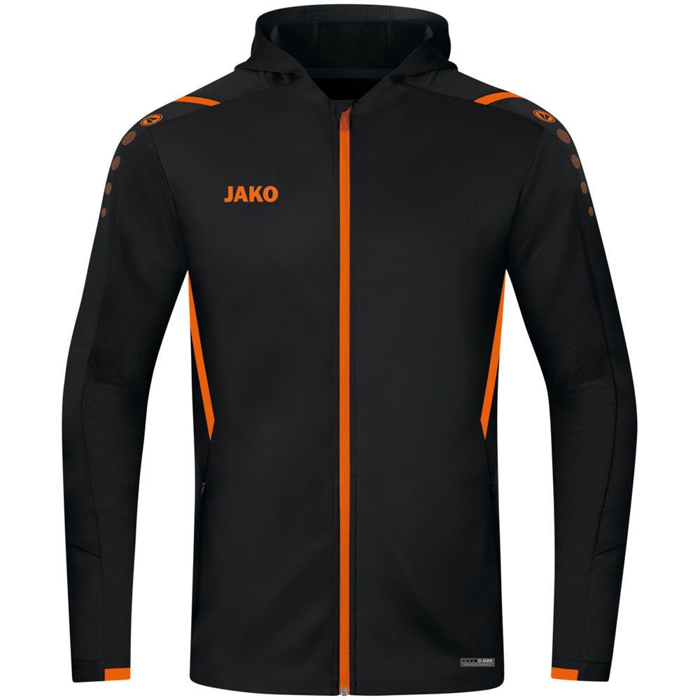 Jako Herren Trainingsjacke Kapuze Challenge schwarz-orange