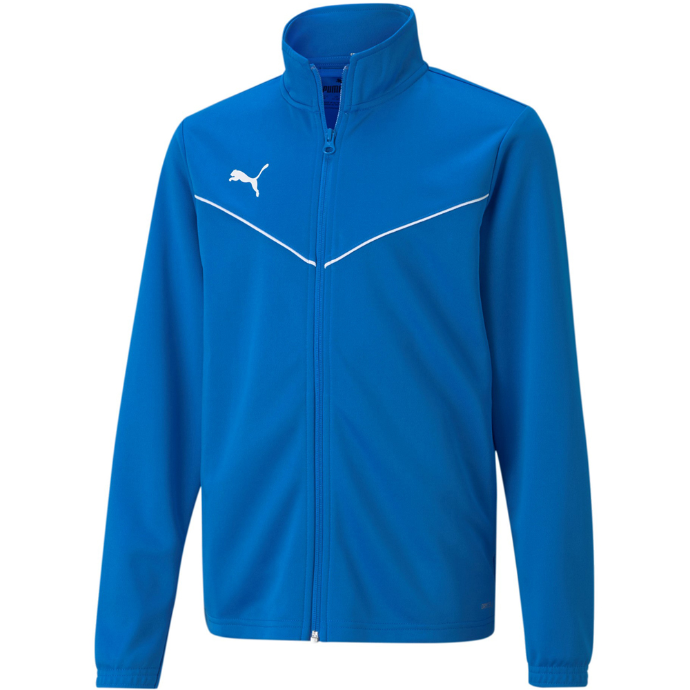 Puma Kinder Polyester Trainingsjacke teamRISE blau-weiß