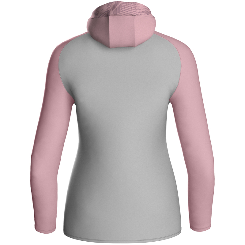 Jako Damen Kapuzenjacke Iconic  soft grey/dusky pink/anthra light