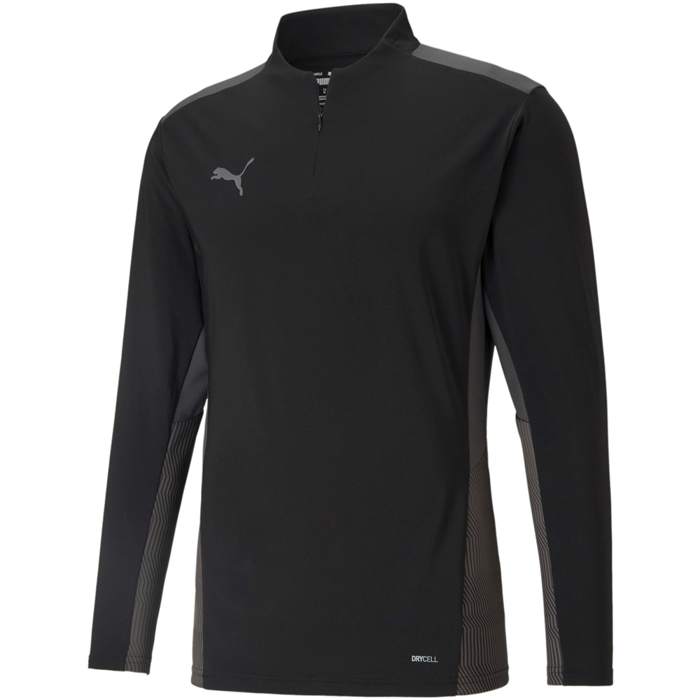 Puma 1/4 Zip Top teamCUP schwarz-grau