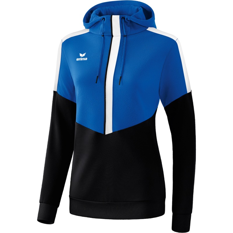 Erima Damen Hoodie Squad blau-schwarz-weiß