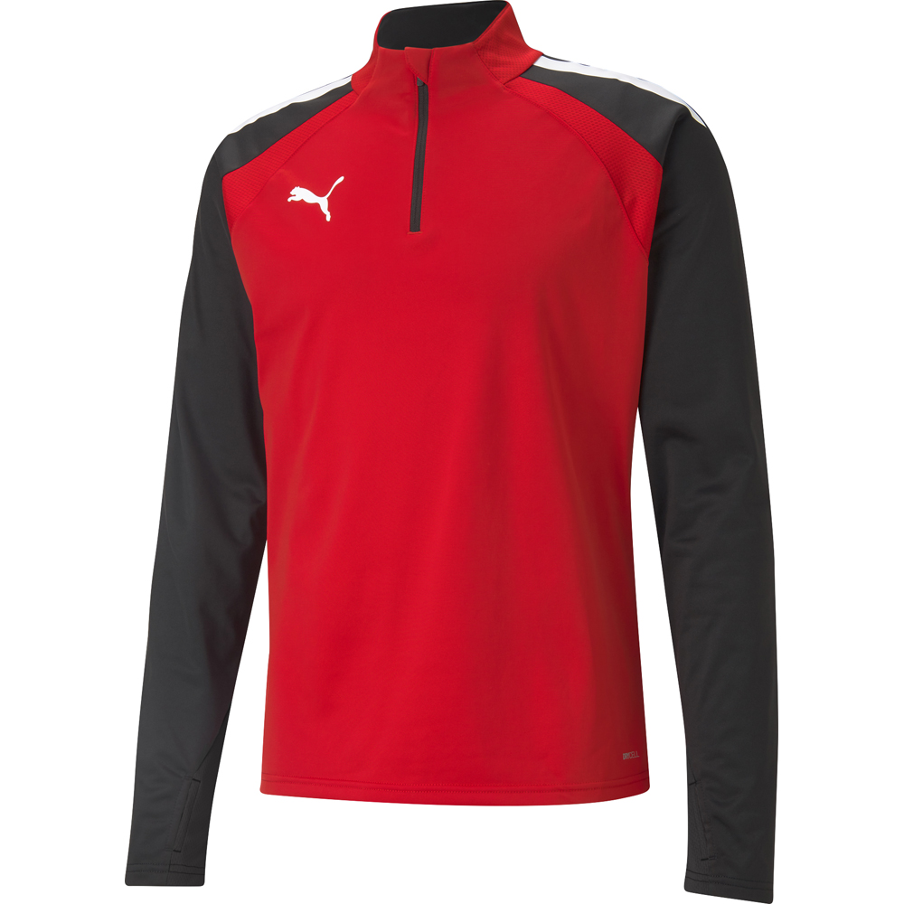 Puma 1/4 Zip Top teamLIGA rot-schwarz