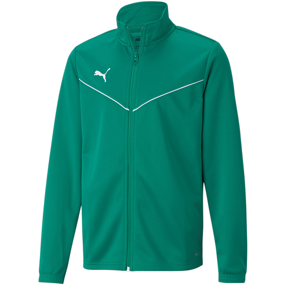 Puma Kinder Polyester Trainingsjacke teamRISE grün-weiß