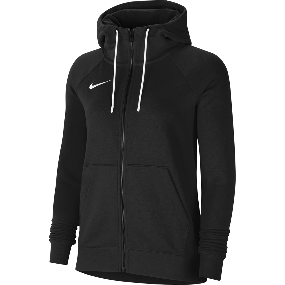 Nike Damen Full Zip Fleece Hoodie Park 20 schwarz-weiß