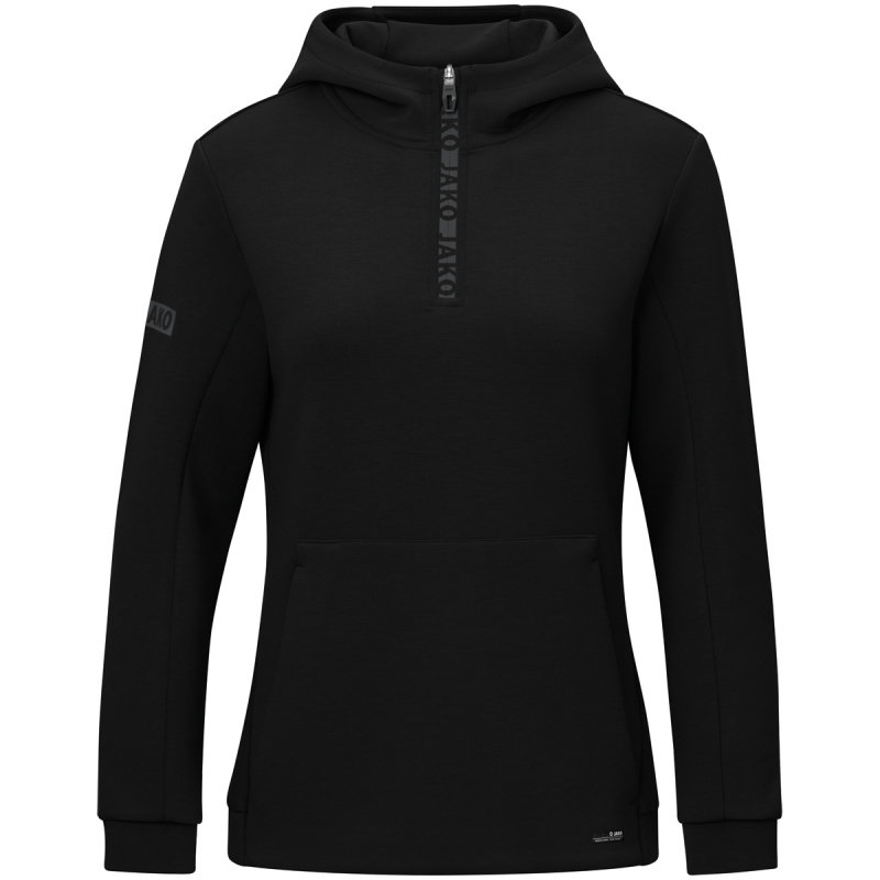 Jako Damen Zip Hoodie Pro Casual schwarz