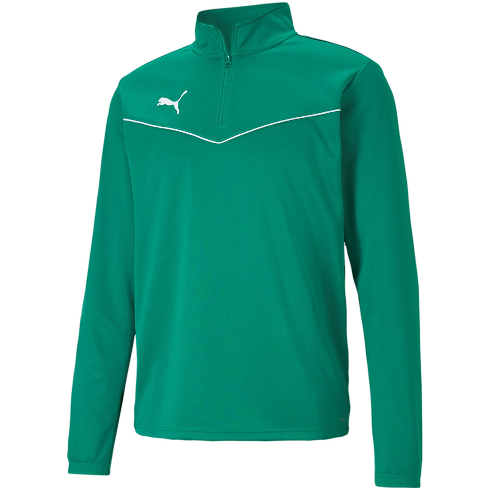 Puma 1/4 Zip Top teamRISE grün-weiß