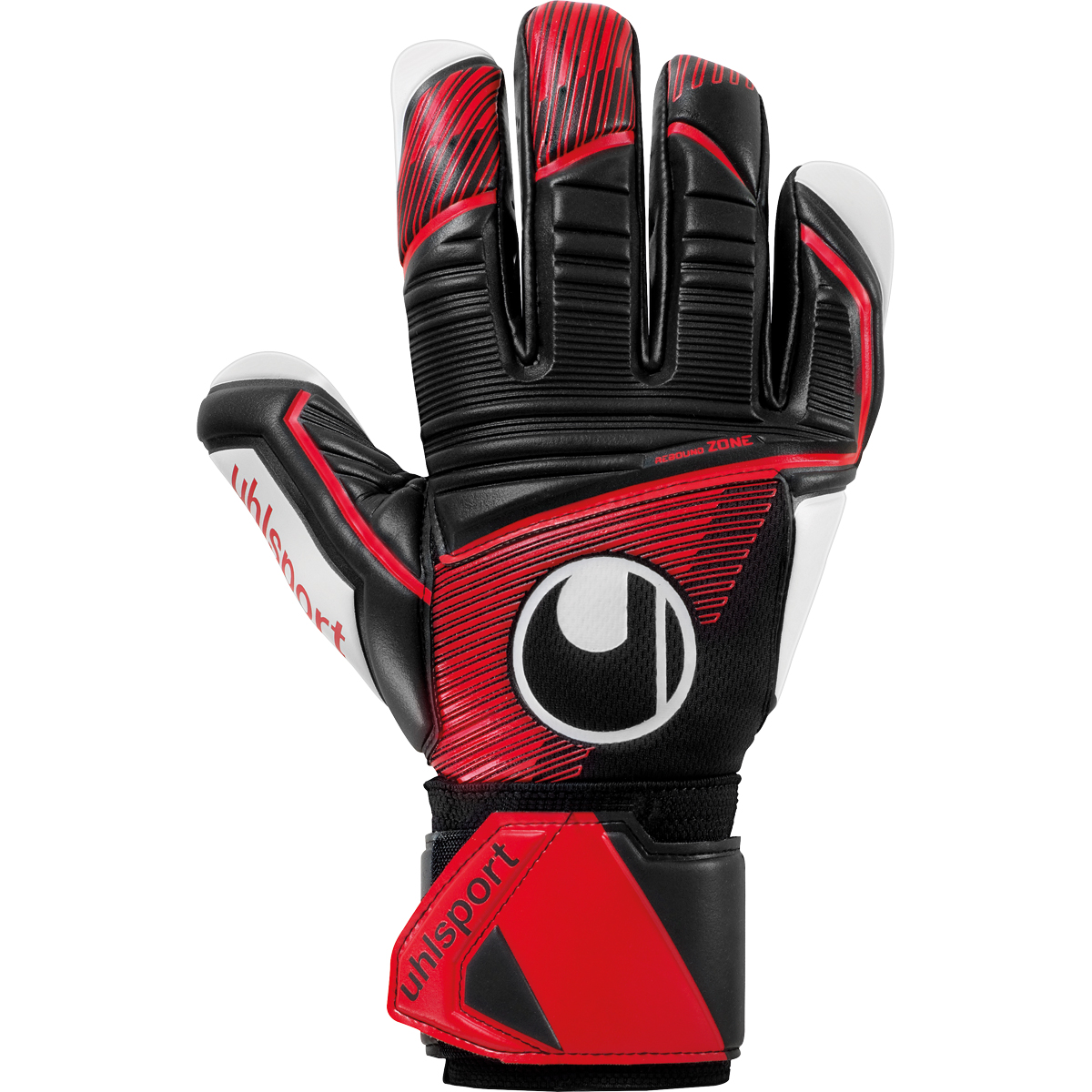 uhlsport Torwarthandschuh Powerline Supersoft HN schwarz/rot/weiß