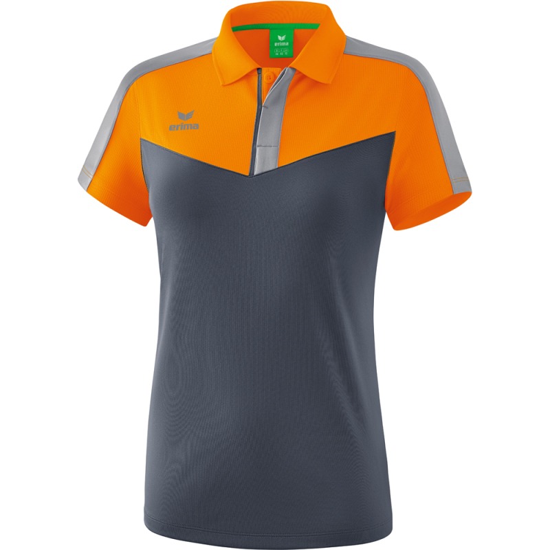 Erima Damen Poloshirt Squad orange-grau