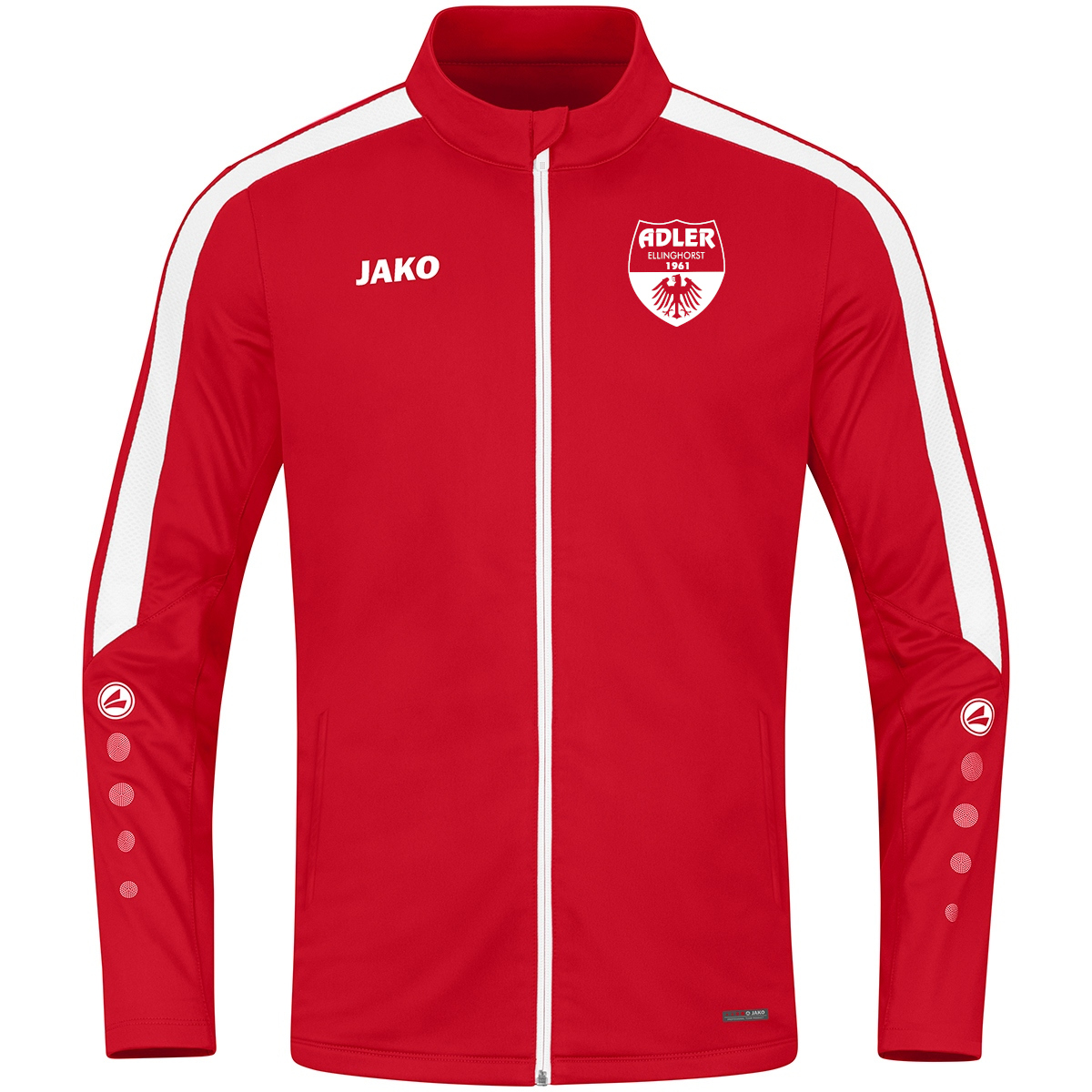 Adler Ellinghorst Herren Polyesterjacke Power rot-weiß