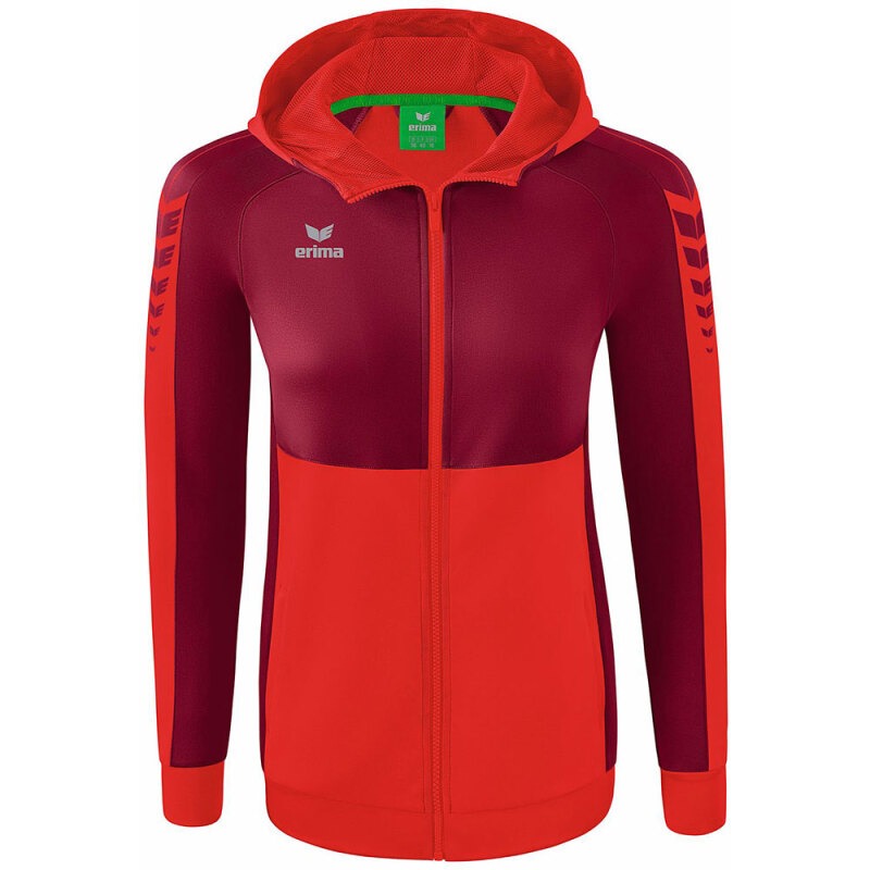 Erima Damen Trainingsjacke mit Kapuze Six Wings rot