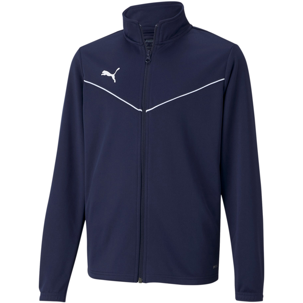 Puma Kinder Polyester Trainingsjacke teamRISE blau-weiß