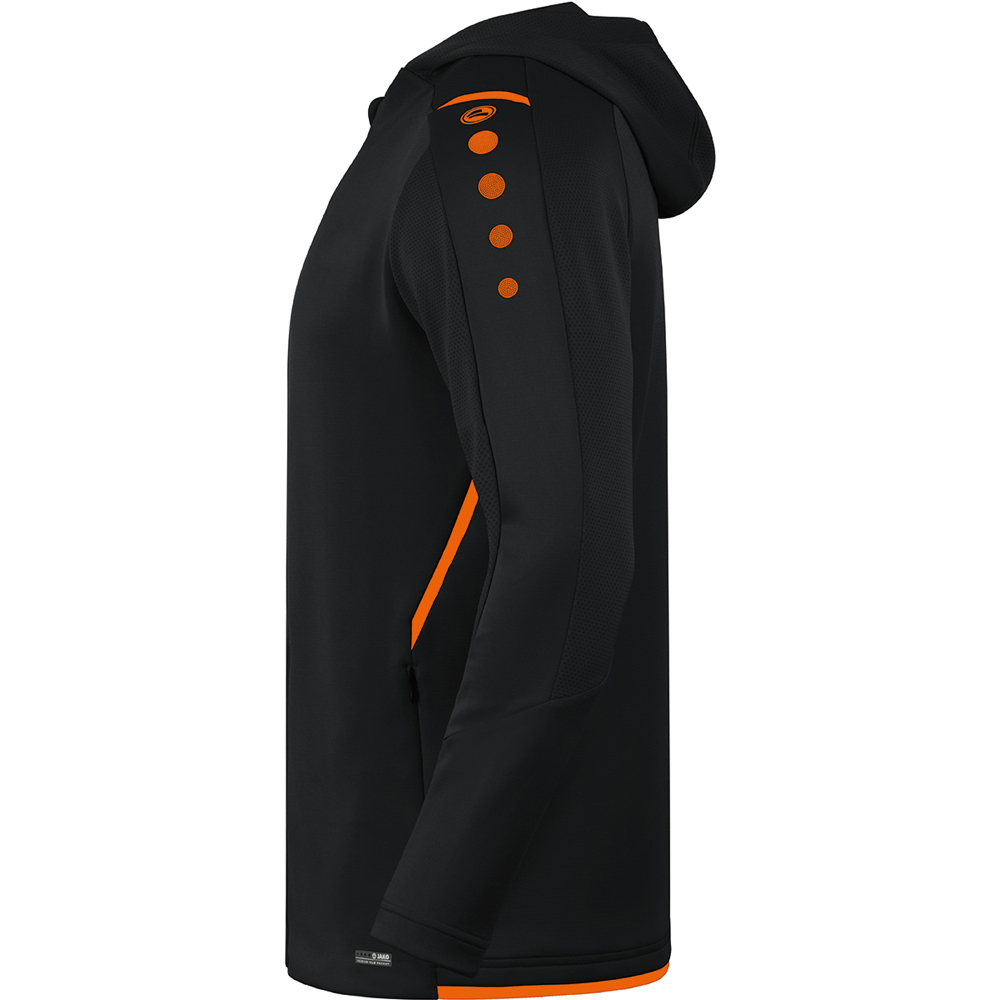 Jako Herren Trainingsjacke Kapuze Challenge schwarz-orange