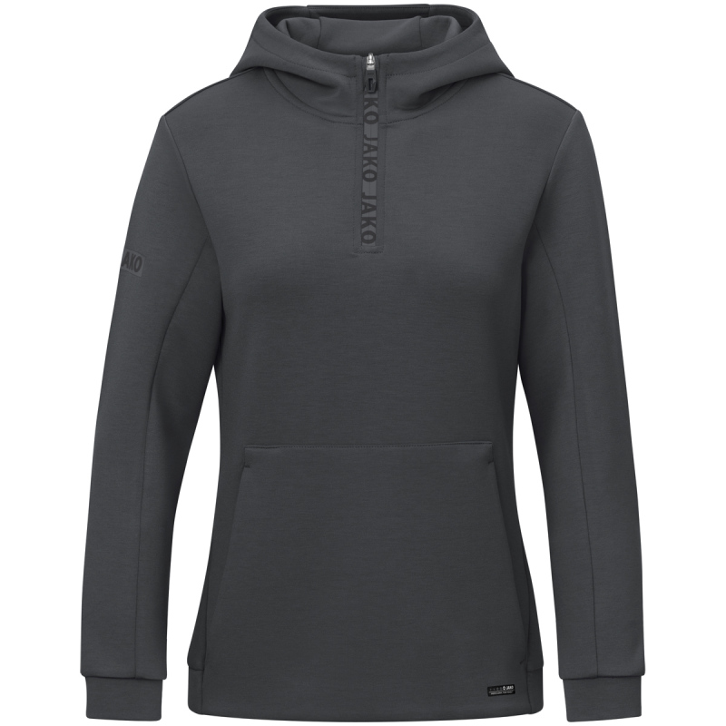 Jako Damen Zip Hoodie Pro Casual aschgrau