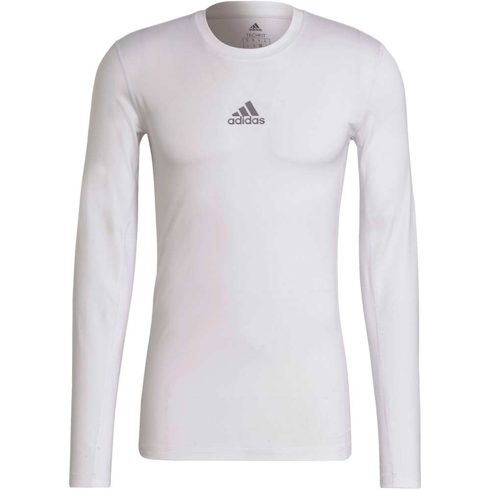 Adidas Herren Langarm Shirt Techfit weiß