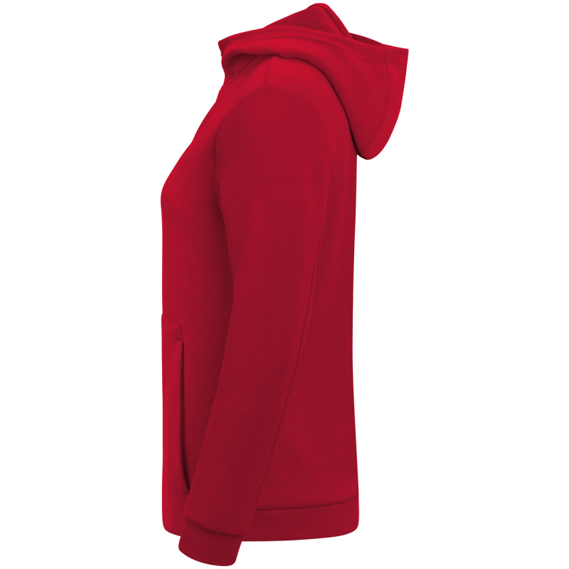 Jako Damen Zip Hoodie Pro Casual chili rot