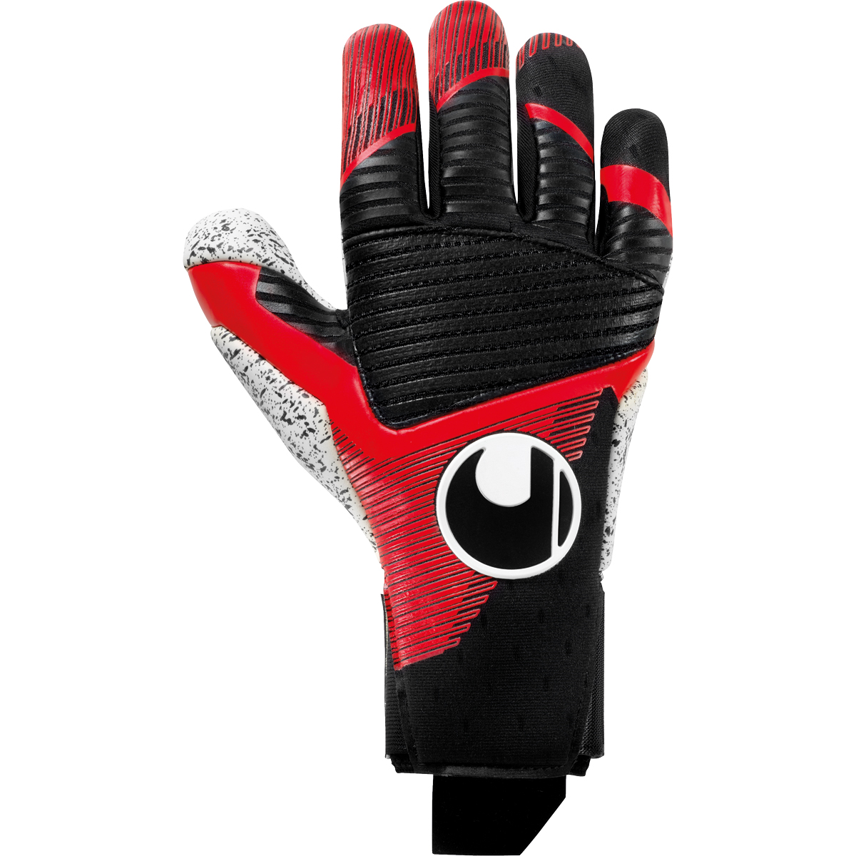 uhlsport Torwarthandschuh Powerline Supergrip+ Reflex schwarz/rot/weiß