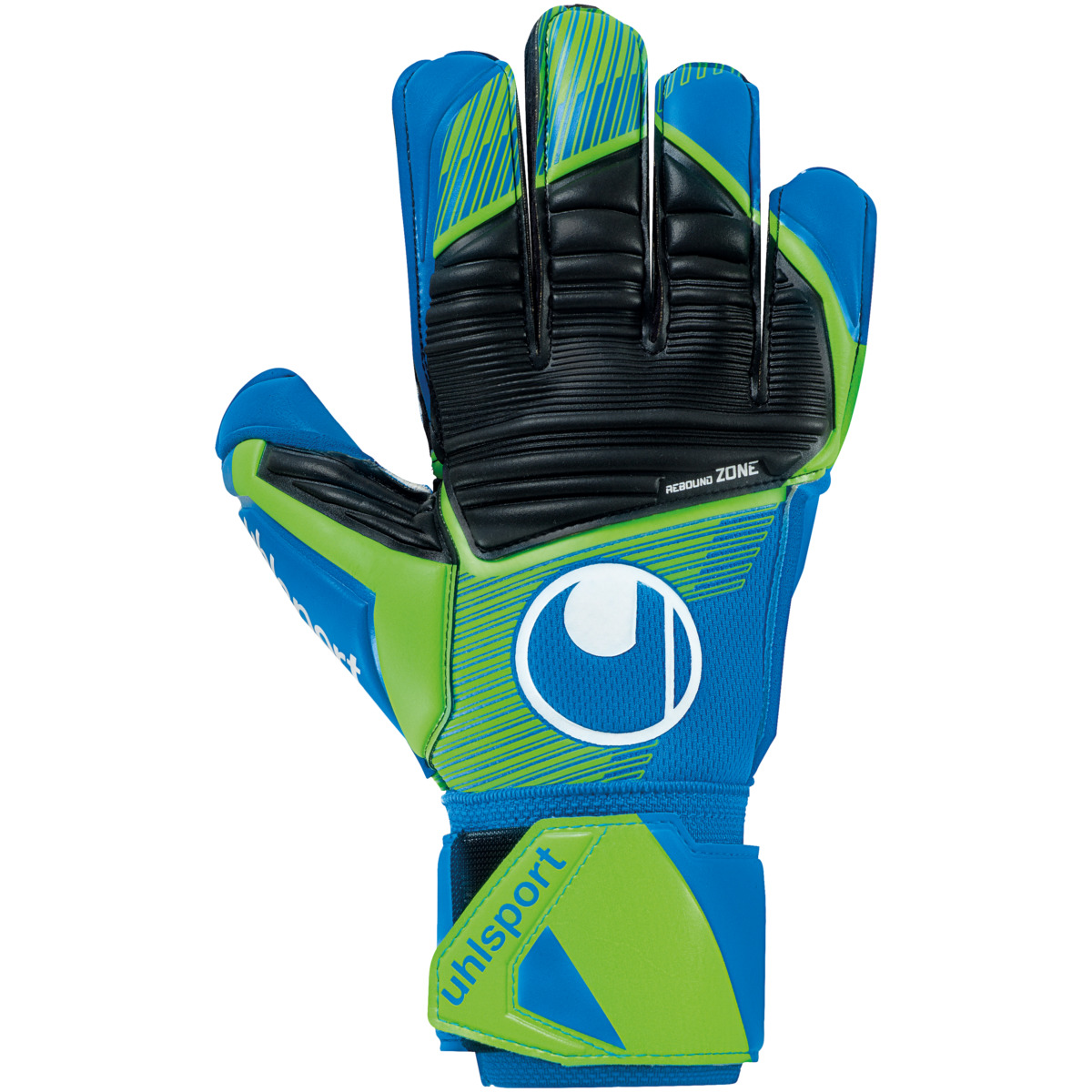 uhlsport Torwarthandschuh Aquasoft pacific blau/fluo grün/we