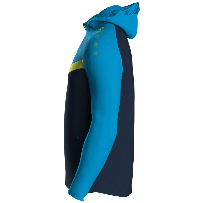 Jako  Kapuzenjacke Iconic  marine/JAKO blau/neongelb