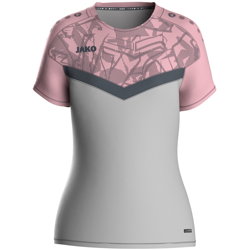 Jako Damen T-Shirt Iconic soft grey/dusky pink/anthra light