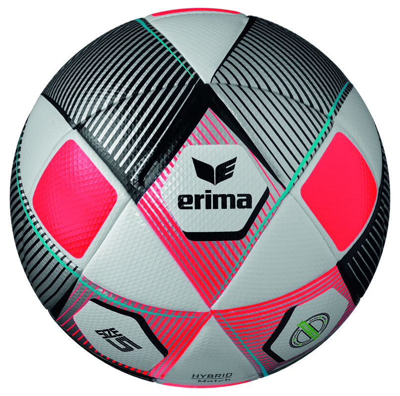 Erima Fußball HYBRID Match silber fiery-coral